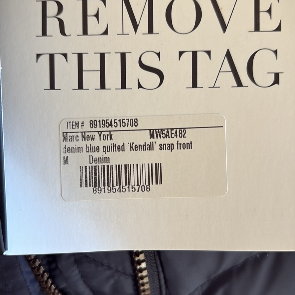 Marc NY Elegant Navy Puffer Coat with Fur Hood - Picture 14 of 14